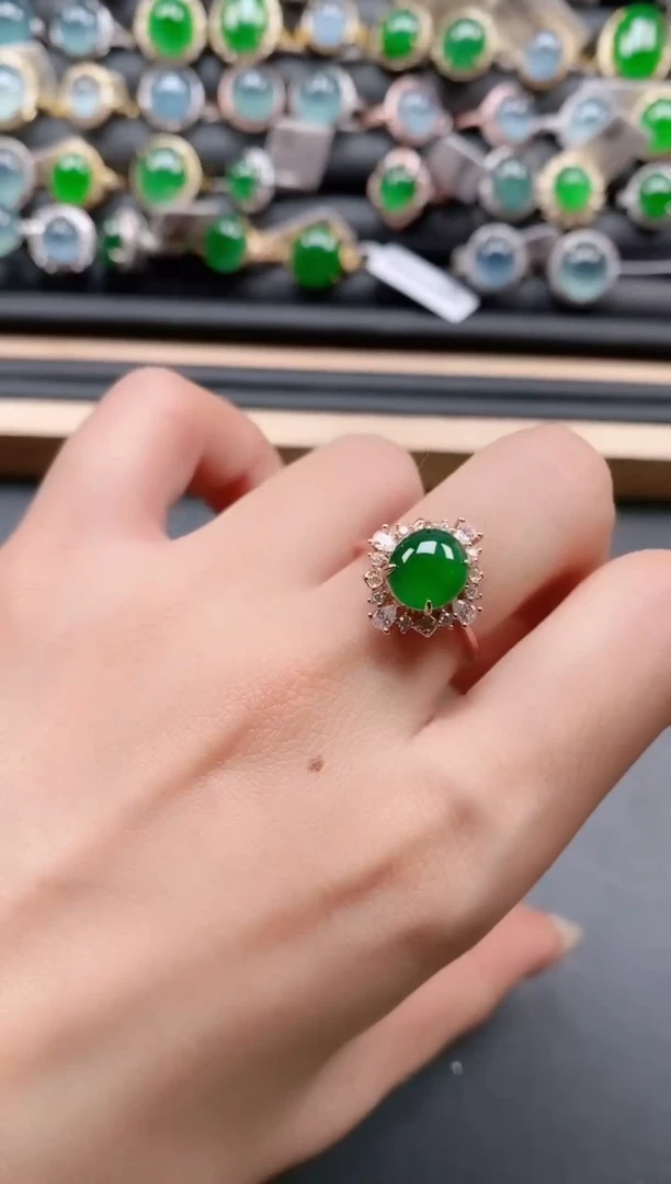 银S925镶嵌戒指翡翠1111