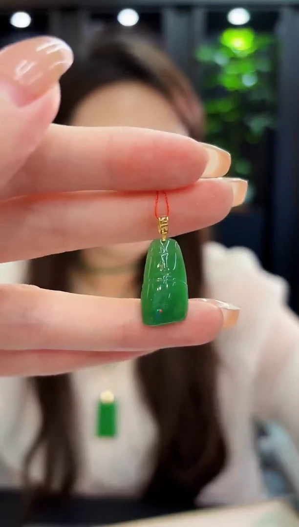 吊坠(不含链)18K金镶嵌翡翠 缅料A货/支持复检/一件