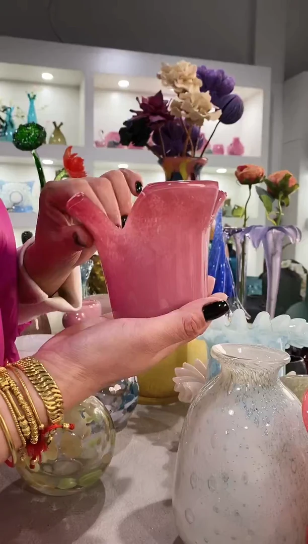 慕忆家手作琉璃花瓶微瑕