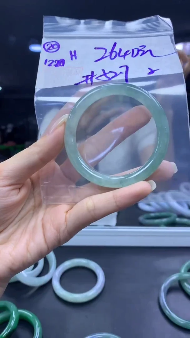 未镶嵌定制翡翠20手镯52.7纹+2640元+拍一发一