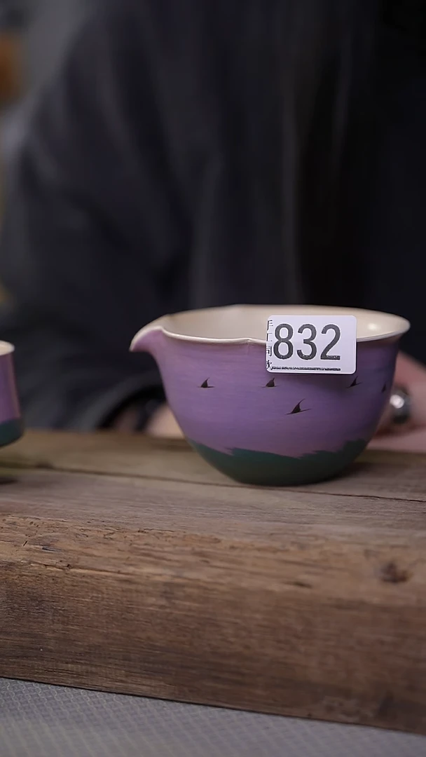 【闪购商品】瓷片粉引·叠叠乐盖碗/设计师 牧渔 款