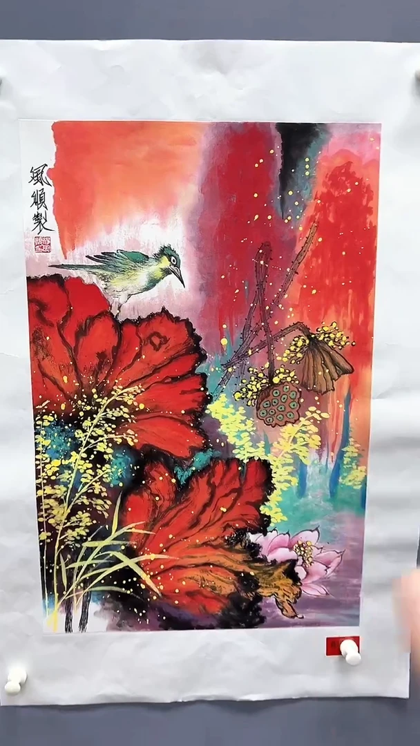 国画杨风顺绘画2.7pc花鸟