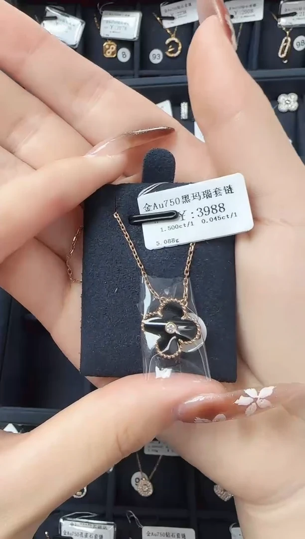 【闪购商品】玛瑙/玉髓项链18K金镶嵌B2599908900264