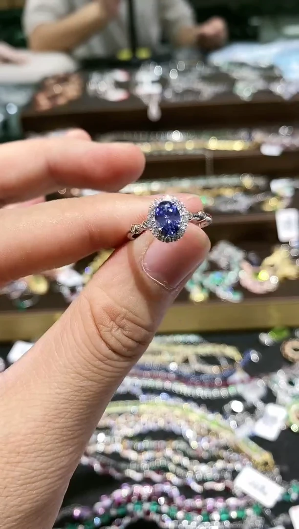 【闪购商品】坦桑石戒指银S925镶嵌戒指