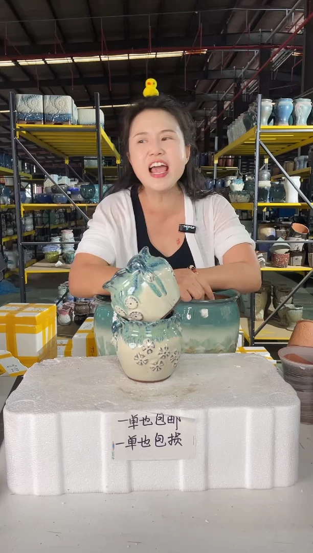 宜兴紫砂粗陶花盆盆
