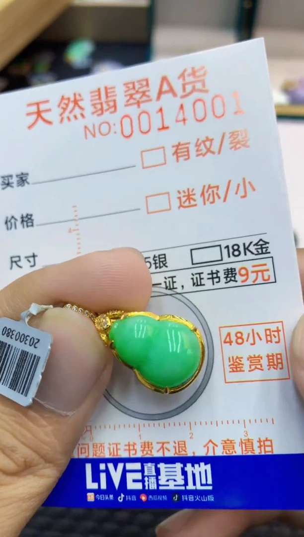 翡翠未镶嵌吊坠(不含链)1