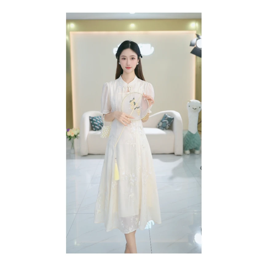苏醒的乐园法式气质夏季A201中式中国风少女连衣裙SXL24119