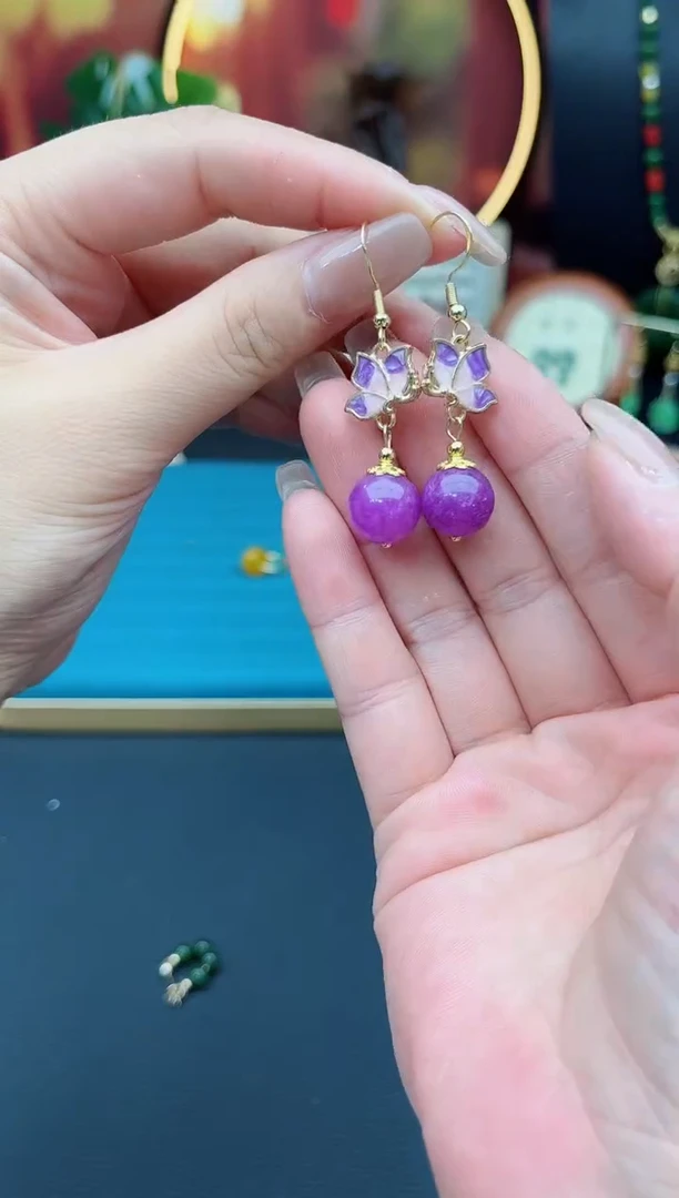 玛瑙/玉髓耳饰银S925镶嵌421000