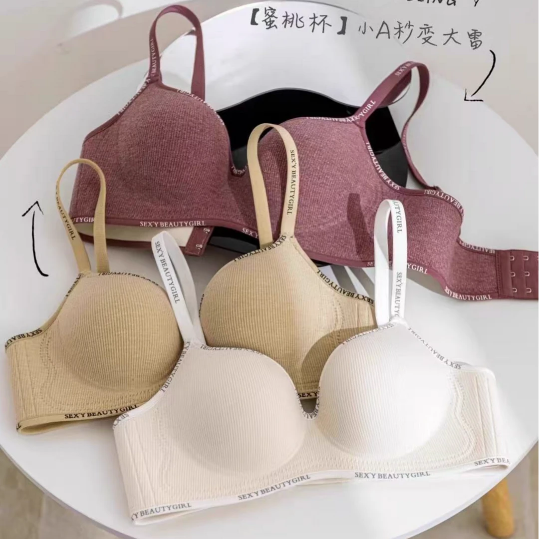 内衣女聚拢小胸显大漫画胸无痕无钢圈软支撑防下垂收副乳字母文胸