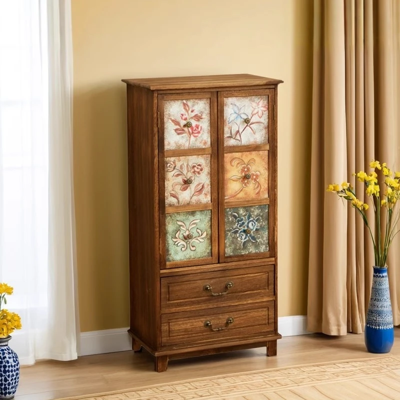美式斗柜实木开门储物柜卧室家用大容量置物柜客厅靠墙抽屉收纳柜