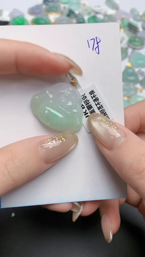 【闪购商品】翡翠颈饰18K金镶嵌天然缅甸翡翠A货