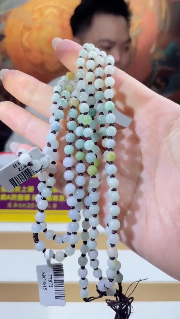 翡翠未镶嵌颈饰多样性发其一珠链11