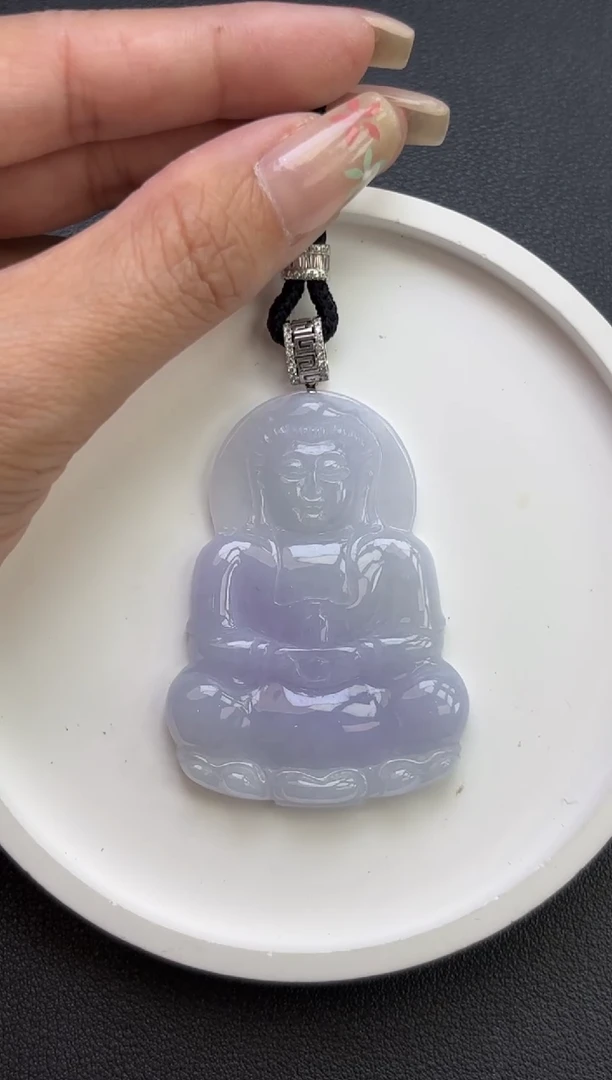 颈饰18K金镶嵌翡翠YM1090-4 观音