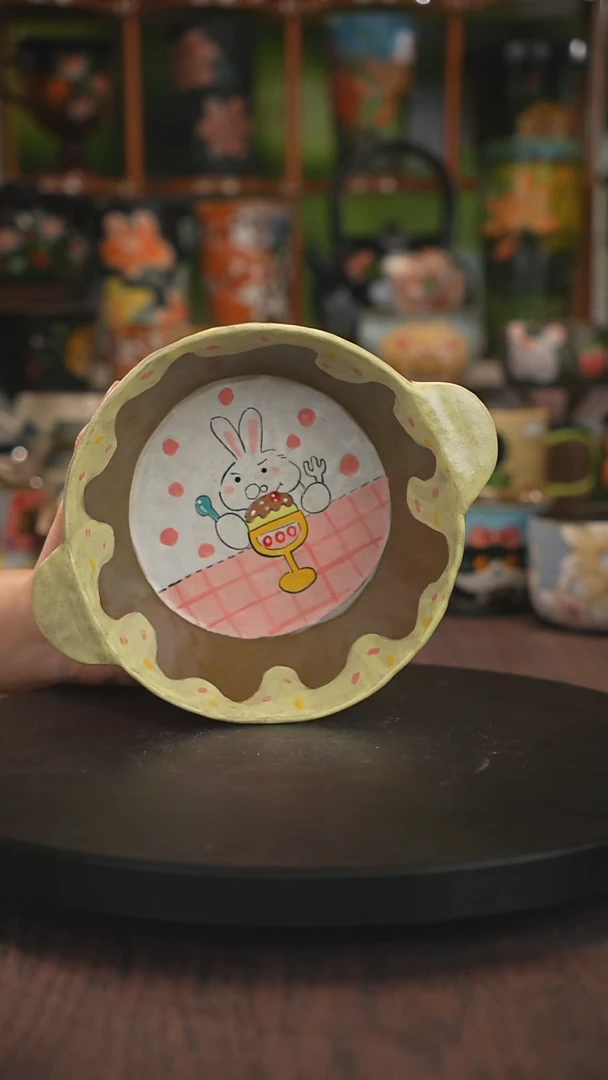 紫砂油画手绘釉下彩