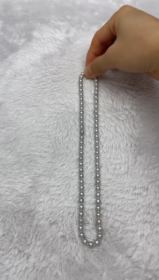 项链银S925镶嵌海水珍珠AK真多麻6-6.5mm
