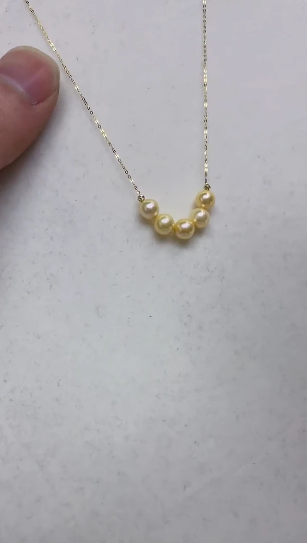 颈饰18K金镶嵌海水珍珠