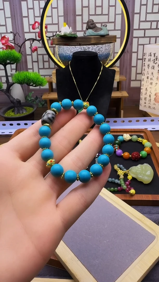 玛瑙/玉髓手链14K金镶嵌S467