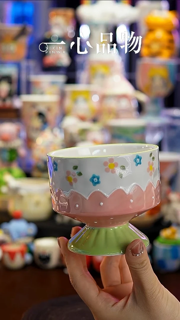 杯子瓷A109景德镇手工手绘杯子摆件