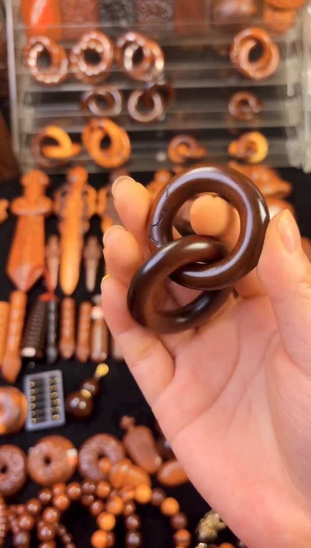 雷枣木玉化料乾坤圈2.5