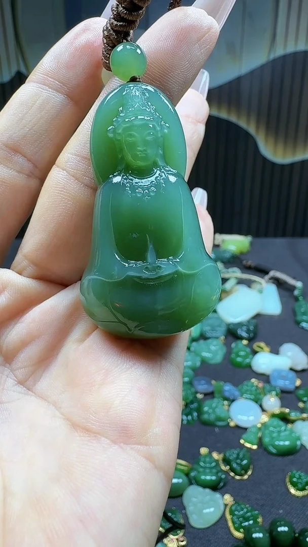 和田玉未镶嵌挂件1