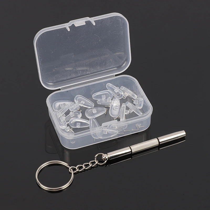 眼镜鼻托硅胶配件盒减压防滑压痕鼻托眼睛框舒适空气囊鼻梁托垫