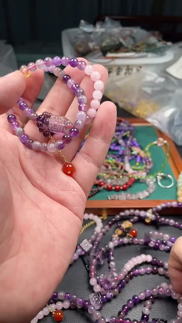 未镶嵌颈饰紫晶多样性发货拍一发一