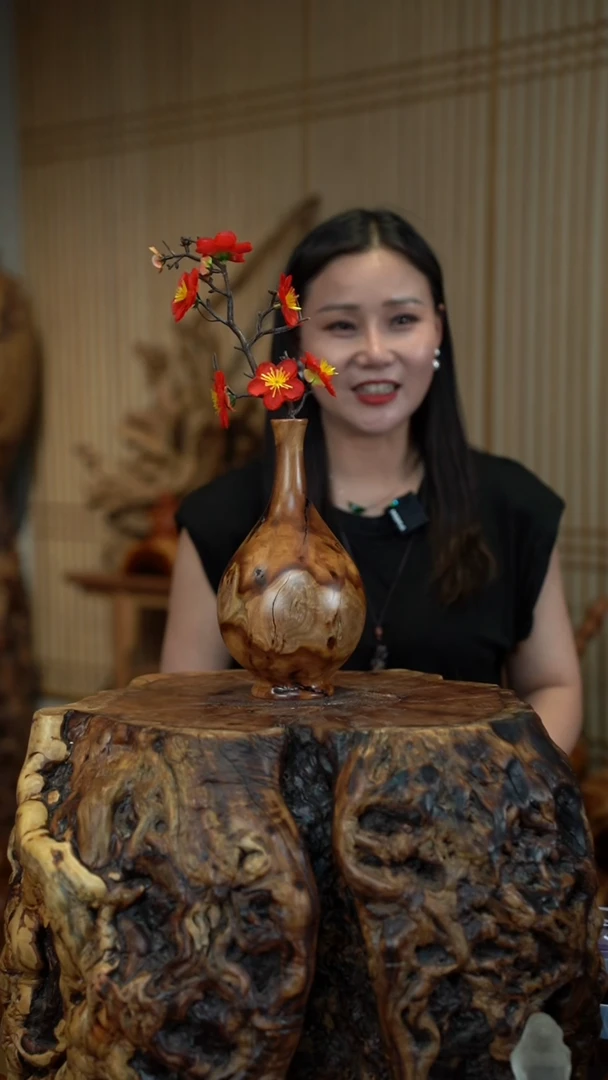 枣木雷击枣木富贵瓶