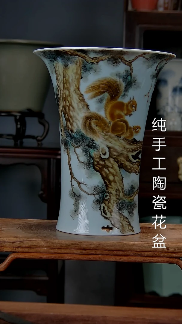 景德镇手工陶瓷花盆