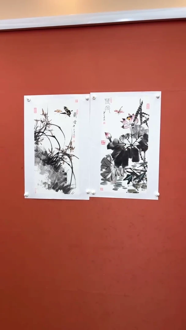 国画老师现场创作  9