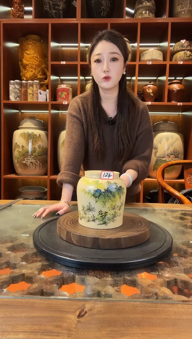 罐李旭泽作品白泥小茶罐@124