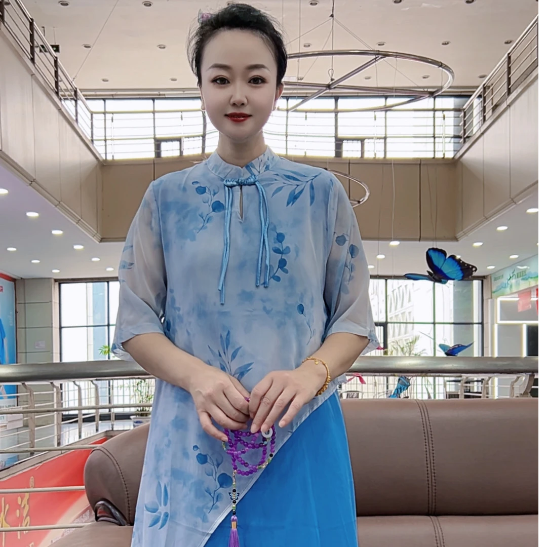 311款 国风连衣裙新中式夏季中长款