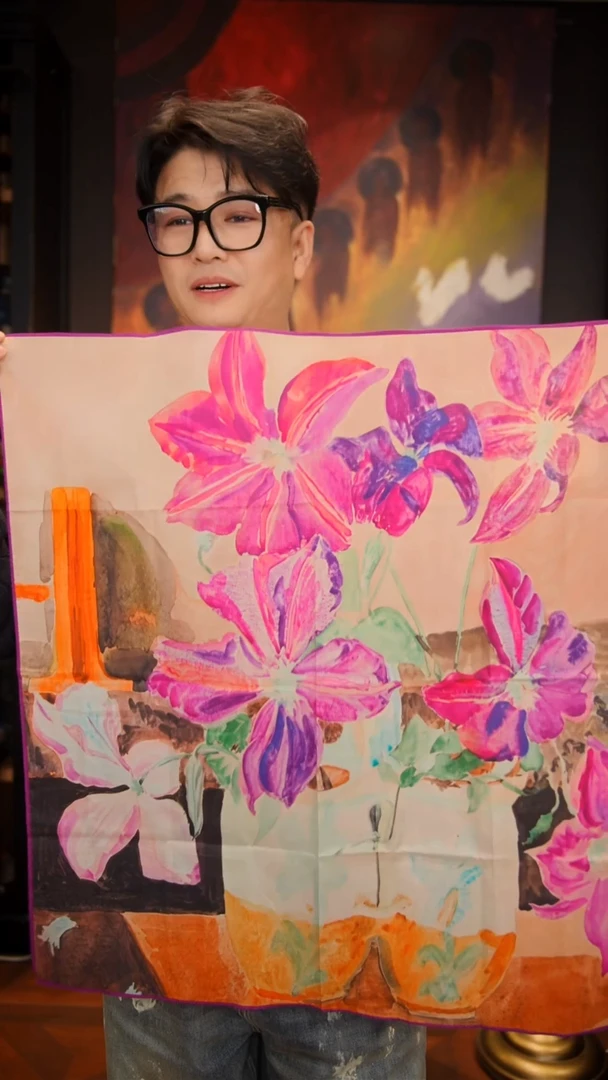 棉紫花纯棉方巾百搭