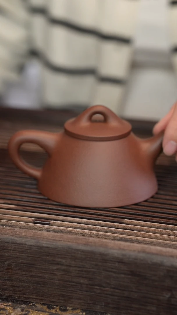 茶壶紫砂霸王石瓢 半手工 170cc