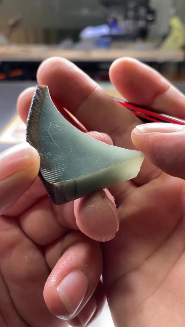 未镶嵌把件翡翠夏**白夏雪微白