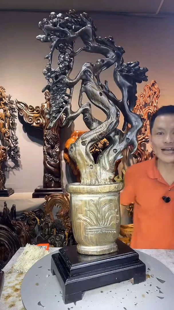 金丝楠海*小叶桢楠随行摆件47
