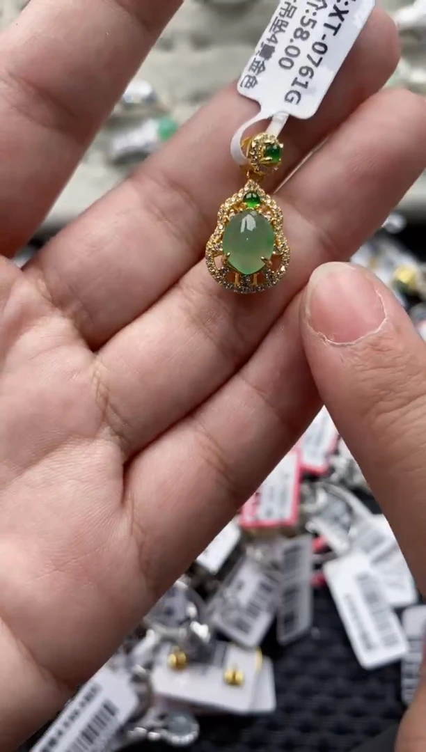 【闪购商品】翡翠戒指银S925镶嵌555555---10