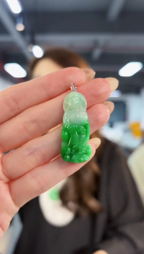 【闪购商品】翡翠颈饰18K金镶嵌缅料A货/支持复检/一件