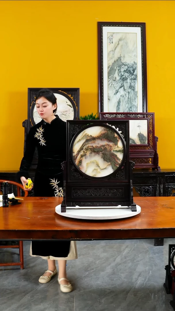 石材天然大理石画摆件