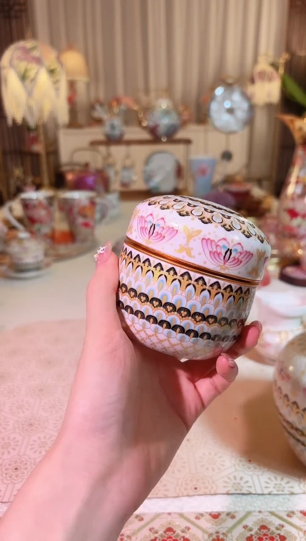 【闪购商品】瓷福蝶-茶叶罐 -矮