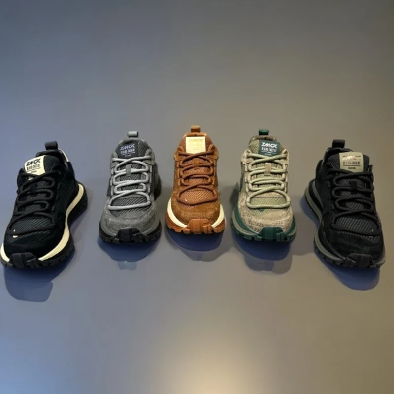 2025秋冬季新款韩版时尚休闲宽松潮男鞋百搭舒适低帮轻便圆头系带