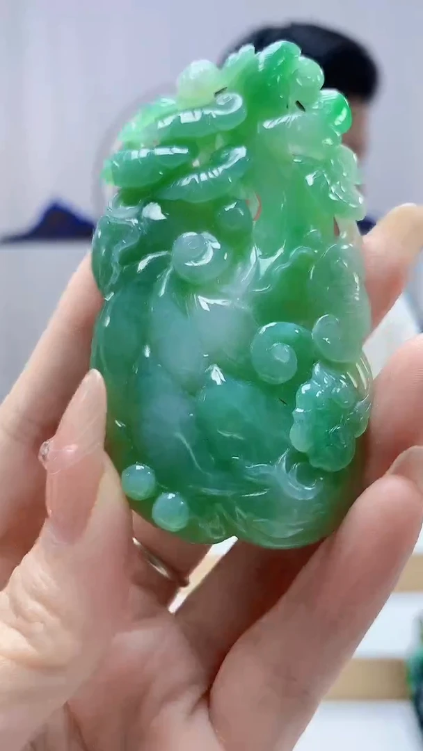 未镶嵌定制翡翠4917DD-毛货挂件126