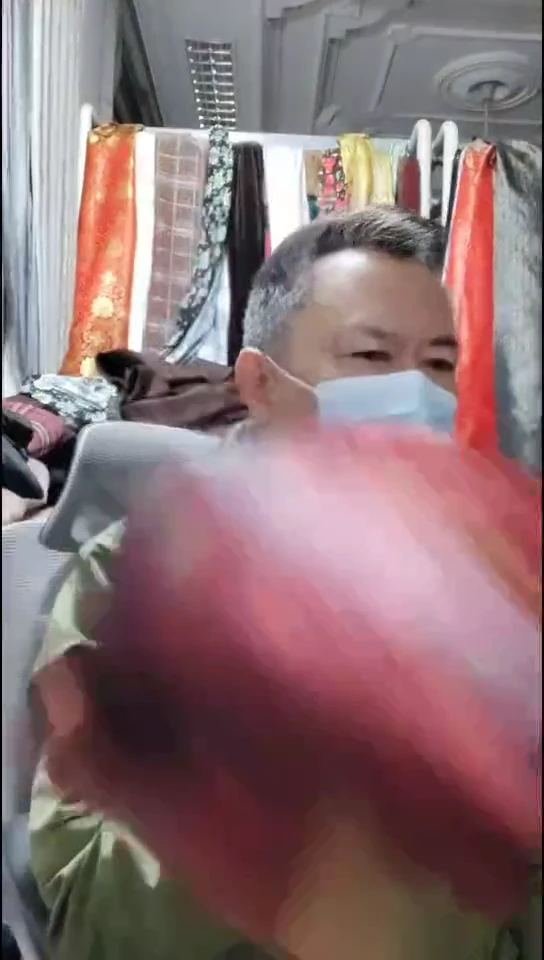 黑红书法织锦缎布料