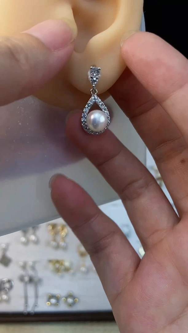 合金耳饰淡水珍珠72