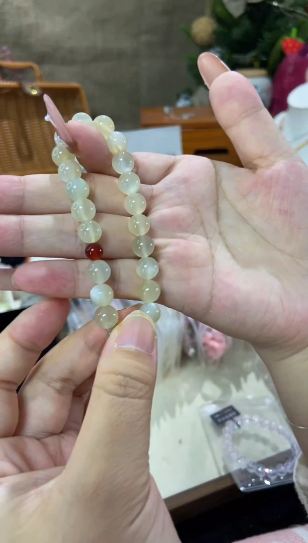 水晶手链未镶嵌孤品捡漏均匀瑕疵介意勿拍