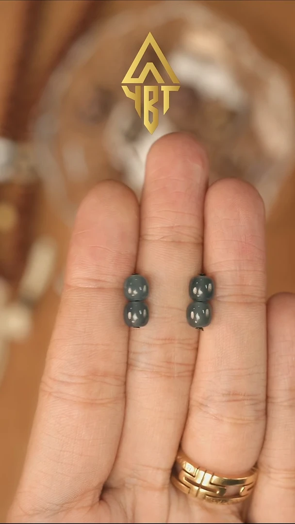 散珠翡翠湖水蓝老型对珠-直径6.3（多样性发其一）