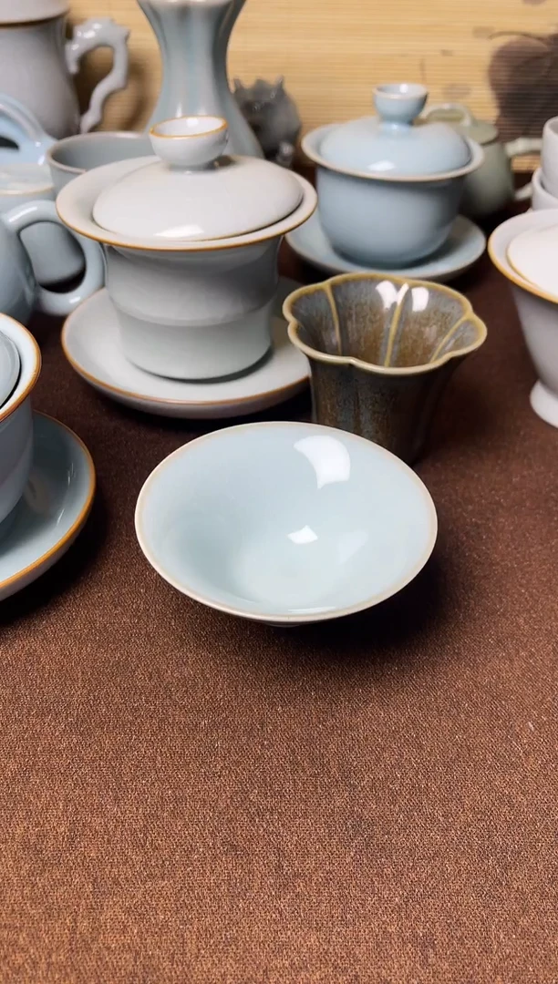 全品-天青釉斗笠杯杯