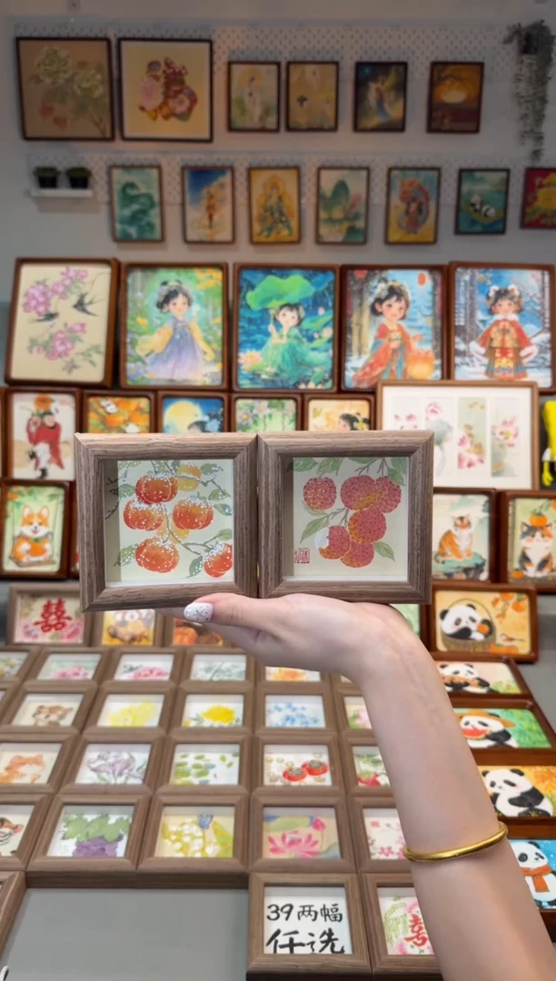 国画小雪柿 小荔枝 一组11