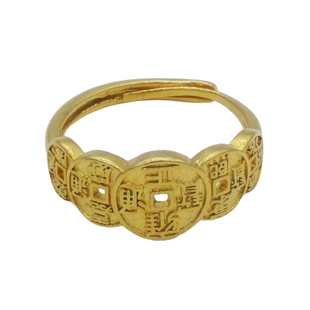 铜合金戒指 【铜钱戒指】活口可调节高级感轻奢百搭复古气质精致