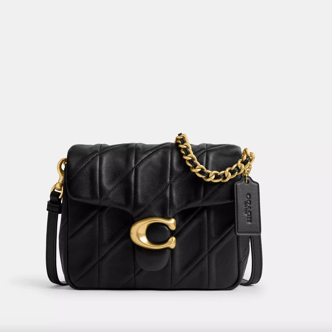 COACH/蔻驰Tabby 17菱格纹经典单肩斜挎包五金复古做旧17*5*15cm