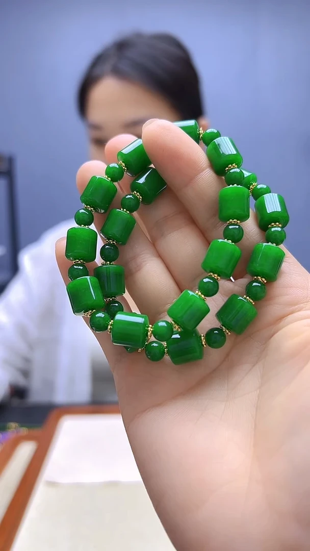 静柏甄选diy颈饰辣绿手链